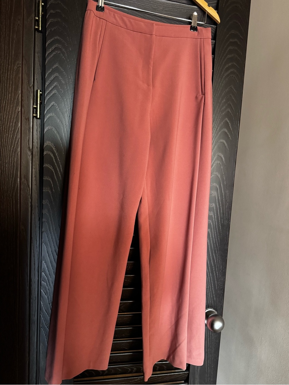 ASOS Wide-Leg Ponte Pants in Dusty Rose